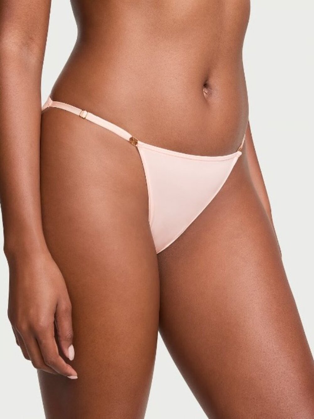 Victoria's Secret Love Cloud Adjustable String Bikini Panty SIZE M Pink Smooth